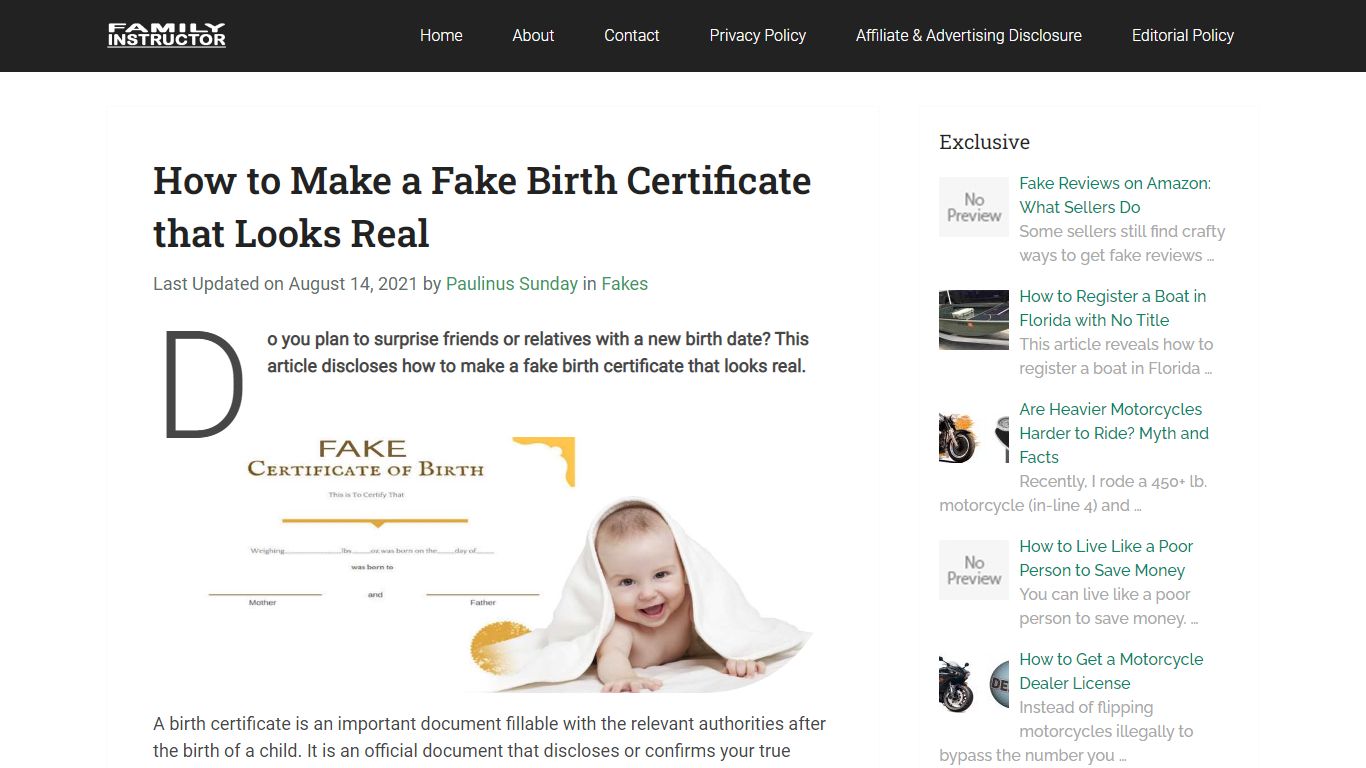 How to Make a Fake Birth Certificate that Looks Real